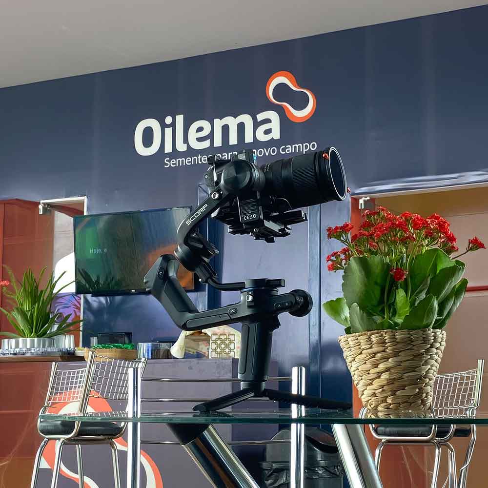 Equipe em captação de vídeo